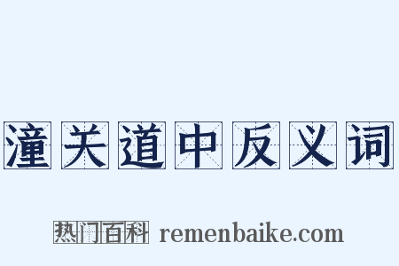 潼关道中反义词是什么意思的图片